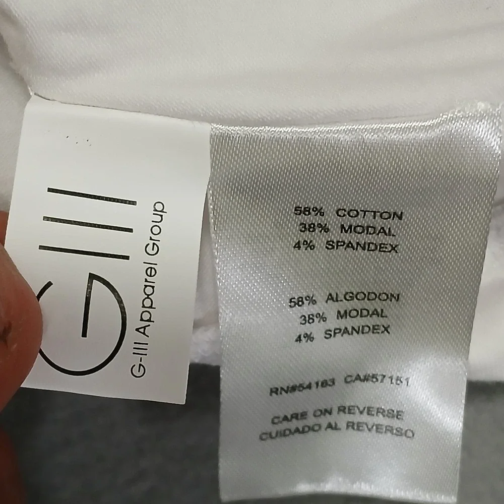 MSX By‎ Michael Strahan Womens Size L Short Sleeve Shirt White Super Bowl LVI